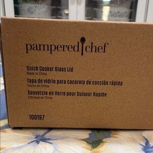 Pampered Chef Glass Quick Cooker Lid NIB 100197